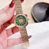 Đồng Hồ Nữ Franklin FL5688 Chính Hãng Dây Thép Vàng Gold Mặt Xanh Lá Size 29mm Viền Đá Tặng Kèm Lắc Tay
