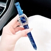 Đồng hồ Rivero nữ chính hãng, đồng hồ Rivero R9007 dây da xanh dương vỏ silver size 34mm
