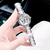 Đồng hồ nữ chính hãng Roberto Era màu bạc silver đá ceramic trắng size 32mm RE5680 - Mặt đồng hồ họa tiết bướm
