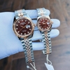 Đồng Hồ Nữ Carnival 8131L-CH-N Demi Vàng Hồng Mặt Nâu Size 30mm Quartz Japan