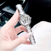 Đồng hồ nữ chính hãng Roberto Era màu bạc silver đá ceramic trắng size 32mm RE5680 - Mặt đồng hồ họa tiết bướm