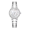 Đồng hồ nữ chính hãng Roberto Era màu bạc silver đá ceramic trắng size 32mm RE5680 - Mặt đồng hồ họa tiết bướm