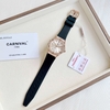 Đồng Hồ Nữ Carnival 8168L2 Dây Cao Su Đen Mặt Trắng Đính Đá Rose Size 34mm Quartz 8168L2-VH-DCS-T