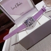 Đồng Hồ Nữ Rivero Dây Da Tím Mặt Oval Đính Đá Size 32mm Quartz Japan Chính Hãng
