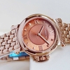 Đồng hồ nữ chính hãng Roberto Era RE2025 dây kim loại demi rose mặt nâu size 30mm