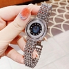 Đồng Hồ Nữ Franklin Dây Thép Silver Mặt Xà Cừ Đen Xoay 360 Độ Size 32mm FL5488 Tặng Kèm Vòng Tay