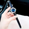 Đồng hồ nữ chính hãng Roberto Era RE0847dây da xanh dương đậm mặt đá chảy size 32mm vỏ silver