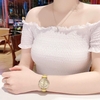 Đồng hồ nữ chính hãng Roberto Era RE084 dây da vàng mặt đá chảy size 32mm vỏ vàng gold