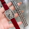 Set Đồng Hồ Nữ Roberto Era Chính Hãng Dây Thép Silver Đính Đá Tặng Kèm Dây Da Đỏ Size 32x36mm Quartz