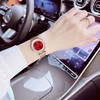 Set đồng hồ nữ chính hãng Roberto Era RE0848 dây da đỏ vỏ rose size 32mm kèm bộ dây kim loại và phụ kiện