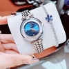 Set đồng hồ nữ chính hãng Roberto Era RE0847 dây da xanh dương vỏ silver size 32mm, kèm bộ dây kim loại và phụ kiện