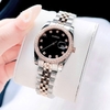 Set đồng hồ nữ Amica chính hãng màu demi vàng hồng mặt đen size 32mm - Đồng hồ Amica A059