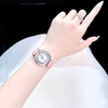 Set đồng hồ nữ chính hãng Roberto Era RE0841 dây da trắng vỏ silver size 32mm, kèm bộ dây da hồng và phụ kiện