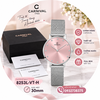 Đồng Hồ Nữ Carnival 8253L-VT-H Dây Mesh Bạc Mặt Hồng Size 30mm Mỏng Nhỏ Xinh