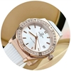 Đồng Hồ Nữ Carnival 8168L2 Dây Cao Su Trắng Mặt Trắng Đính Đá Rose Size 34mm Quartz 8168L2-VH-DCS-T1
