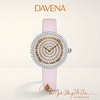 Đồng Hồ Nữ Davena 32091 Dây Da Hồng Rose Gold 39mm Chính Hãng