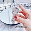 Đồng Hồ Davena Nữ 60181 Màu Bạc Đính Đá Chính Hãng 37mm