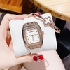 Đồng Hồ Nữ Hanboro by Huboler Quartz Dây Silicon Trắng Đính Đá Rose 36mm