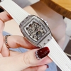 Đồng hồ Hanboro nữ dây cao su đính đá chính hãng, Hanboro moonphase mặt vuông size 36mm
