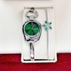 Set Đồng Hồ Lắc Tay Nữ Roberto Era Horsebit Mặt Xanh Lá Size 28mm - RE9104