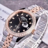 Đồng Hồ Nam Carnival 8131G2-CH-D Automatic Dây Thép Demi Vàng Hồng Mặt Đen Size 40mm