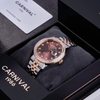 Đồng Hồ Nam Carnival 8131G2-CH-N Automatic Dây Thép Demi Vàng Hồng Mặt Nâu Size 40mm