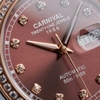 Đồng Hồ Nam Carnival 8131G2-CH-N Automatic Dây Thép Demi Vàng Hồng Mặt Nâu Size 40mm