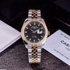 Đồng Hồ Nam Carnival 8131G2-CV-D Automatic Dây Thép Demi Vàng Mặt Đen Size 40mm