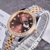 Đồng Hồ Nam Carnival 8131G2-CV-N Automatic Dây Thép Demi Vàng Mặt Nâu Size 40mm