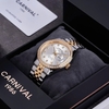 Đồng Hồ Nam Carnival 8131G2-CV-T Automatic Dây Thép Demi Vàng Mặt Trắng Size 40mm