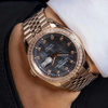 Đồng Hồ Nam Carnival 8131G2-VH-DK Automatic Dây Vàng Hồng Mặt Xà Cừ Xám Size 40mm