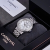 Đồng Hồ Nam Carnival 8131G2-VT-TK Automatic Dây Thép Silver Mặt Xà Cừ Trắng Size 40mm