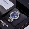 Đồng Hồ Nam Carnival 8131G2-VT-X Automatic Dây Thép Bạc Mặt Xanh Navy Size 40mm
