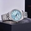 Đồng Hồ Nam Carnival 8131G2-VT-XT Automatic Dây Thép Bạc Mặt Xanh Tiffany Size 40mm