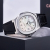 Đồng Hồ Nam Carnival 8160G Tự Động Mặt Trắng Xà Cừ Dây Da Đen Silver 41mm
