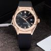 Đồng Hồ Nam Carnival 8168G Tự Động Mặt Đen Dây Cao Su Đen Vỏ Vàng Hồng 42mm