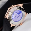 Đồng Hồ Nam Carnival 8168G Tự Động Mặt Nâu Dây Cao Su Đen Vỏ Vàng Hồng 42mm