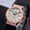Đồng Hồ Nam Carnival 8168G Tự Động Mặt Trắng Xà Cừ Dây Cao Su Đen Vàng Hồng 42mm