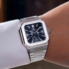 Đồng Hồ Nam Carnival 8187G Tự Động 6 Kim Mặt Đen Dây Kim Loại Silver Size 42mm