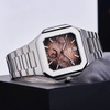 Đồng Hồ Nam Carnival 8187G Tự Động 6 Kim Mặt Nâu Dây Kim Loại Silver Size 42mm