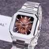 Đồng Hồ Nam Carnival 8187G Tự Động 6 Kim Mặt Nâu Dây Kim Loại Silver Size 42mm