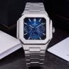 Đồng Hồ Nam Carnival 8187G Tự Động 6 Kim Mặt Xanh Dây Kim Loại Silver Size 42mm