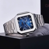 Đồng Hồ Nam Carnival 8187G Tự Động 6 Kim Mặt Xanh Dây Kim Loại Silver Size 42mm