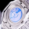Đồng Hồ Nam Carnival 8187G Tự Động 6 Kim Mặt Xanh Dây Kim Loại Silver Size 42mm