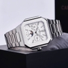 Đồng Hồ Nam Carnival 8187G Tự Động 6 Kim Mặt Trắng Dây Kim Loại Silver Size 42mm