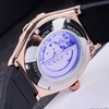 Đồng Hồ Nam Carnival 8188G Máy Cơ Tự Động Dây Cao Su Đen Mặt Đen Size 42mm Vỏ Rose 8188G-VH-DCS-D