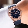 Đồng Hồ Nam Carnival 8188G Máy Cơ Tự Động Dây Cao Su Đen Mặt Đen Size 42mm Vỏ Rose 8188G-VH-DCS-D