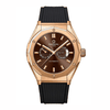 Đồng Hồ Nam Carnival 8188G Máy Cơ Tự Động Dây Cao Su Đen Mặt Nâu Size 42mm Vỏ Rose 8188G-VH-DCS-N