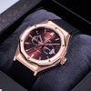 Đồng Hồ Nam Carnival 8188G Máy Cơ Tự Động Dây Cao Su Đen Mặt Nâu Size 42mm Vỏ Rose 8188G-VH-DCS-N