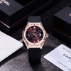 Đồng Hồ Nam Carnival 8188G Máy Cơ Tự Động Dây Cao Su Đen Mặt Nâu Size 42mm Vỏ Rose 8188G-VH-DCS-N